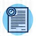 An icon of a magnifying glass over a document, symbolizing discovery.
